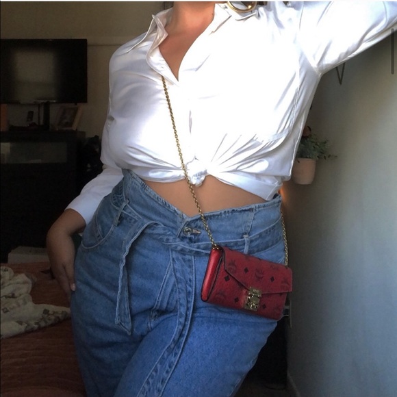 MCM Visetos Large Patricia Chain wallet ruby red - Picture 2 of 7